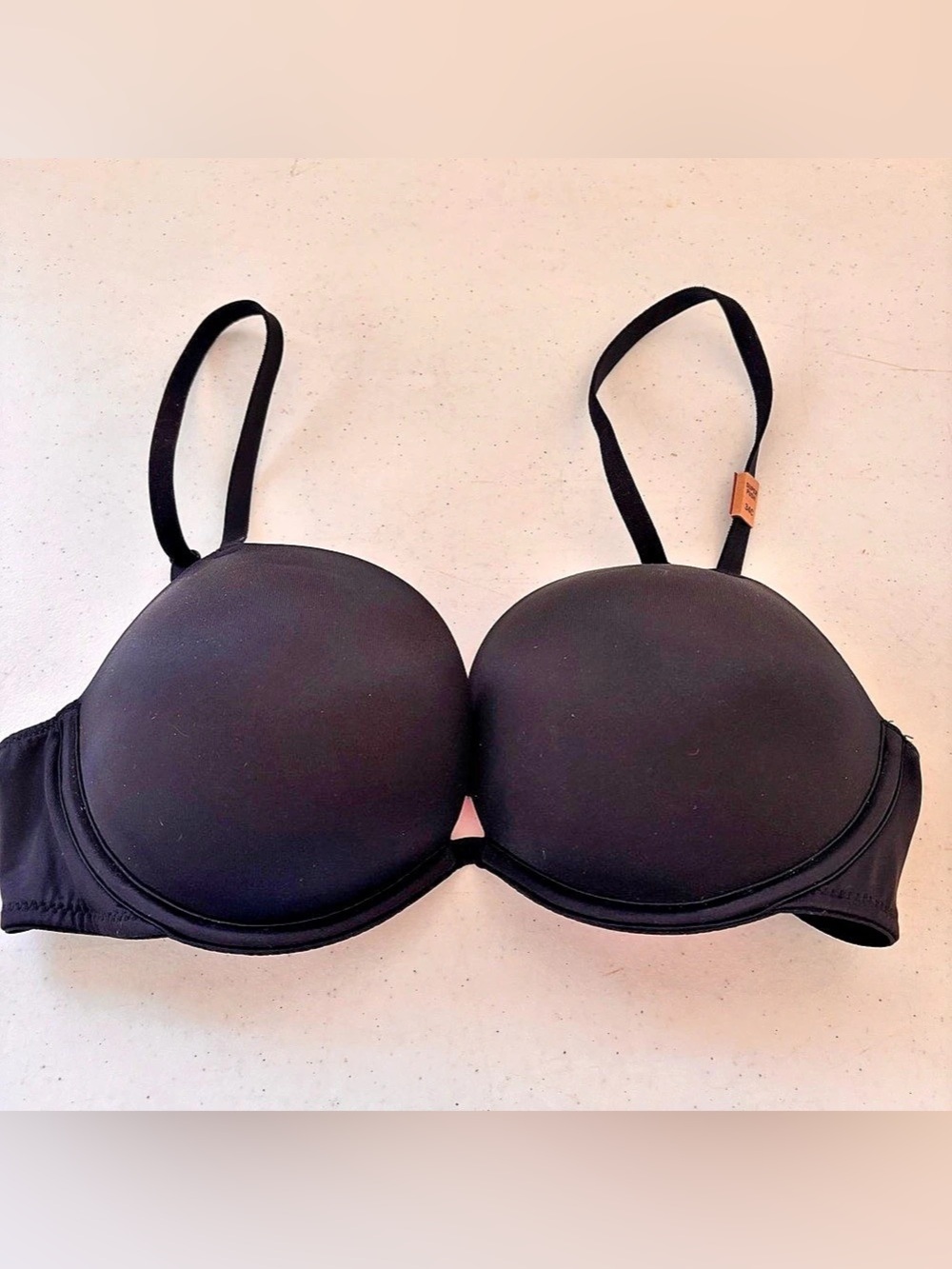 Victoria's Secret PINK Wear Everywhere Super Push-Up Super Push-Up Bra Black 34C